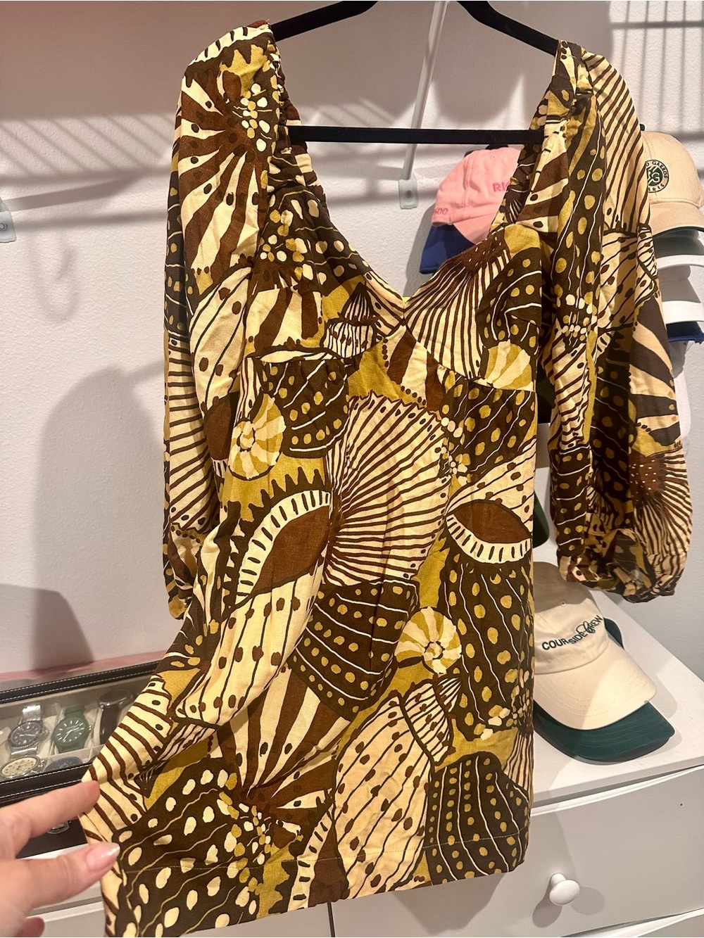 FARM Rio Mistura Print Mini Dress Puff Sleeves Size M NWT - Picture 3 of 5